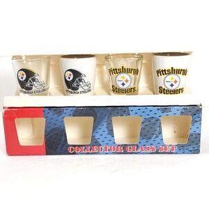 Hunter Pittsburgh Steelers 2oz Collector Shot Glasses Set Of  4 New Open Box
